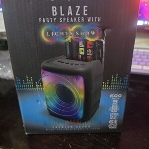 Blaze Party Speaker with Light Show - Black